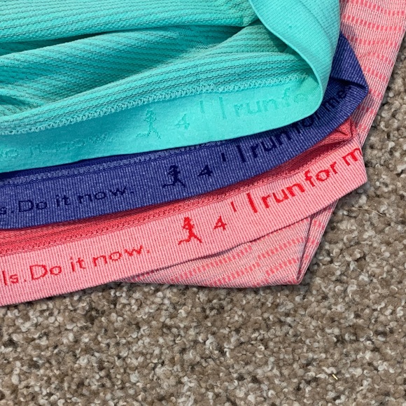 lululemon bundle of Tank Tops in Teal, Pink, and Blue - Picture 6 of 6